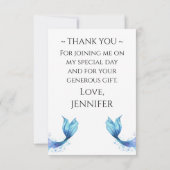 マーメイドテール誕生日アンダーザシーア サンキューカード (裏面)