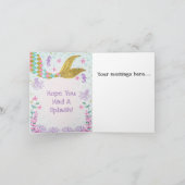 マーメイドテール誕生日サンキューカード 招待状 (内部)