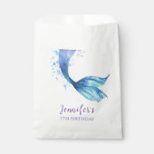 マーメイドテール誕生日ザシーパープルトーン フェイバーバッグ (正面)