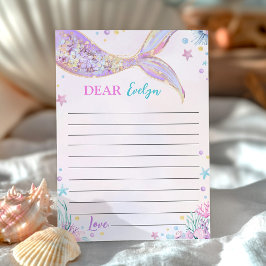 マーメイドテール誕生日タイムカプセルメッセージカード サンキューカード