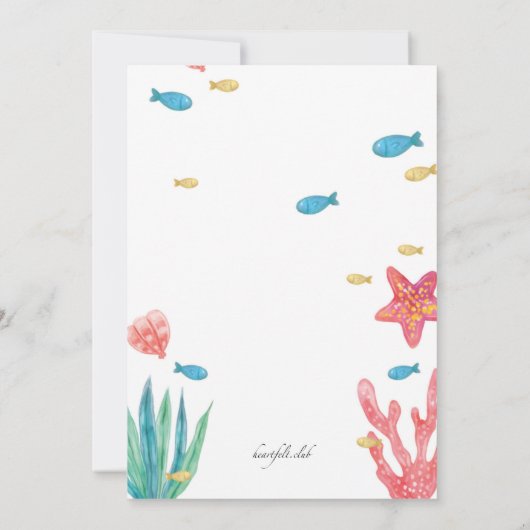 マーメイドテール誕生日パーティー 招待状 (裏面)