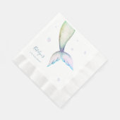 マーメイドテール誕生日パーティー 縁ありランチョンナプキン (角)