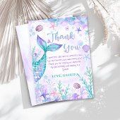 マーメイドテール誕生日写真 サンキューカード