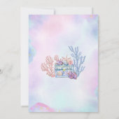 マーメイドテール誕生日招待状マーメイドアンダーザ 招待状 (裏面)