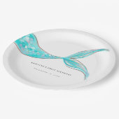 マーメイドテール誕生日紙プレート ペーパープレート (アングル)