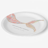 マーメイドテール誕生日紙プレート ペーパープレート (アングル)