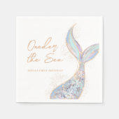 マーメイドテール誕生日 スタンダードカクテルナプキン (正面)