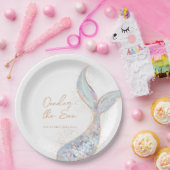 マーメイドテール誕生日 ペーパープレート (パーティー)