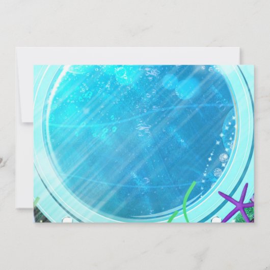 マーメイドテール魔法アンダーザシースウィート16誕生日 招待状 (裏面)