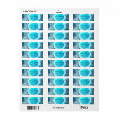 マーメイドテール魔法ザシーバースデーパーティー ラベル (フルシート)