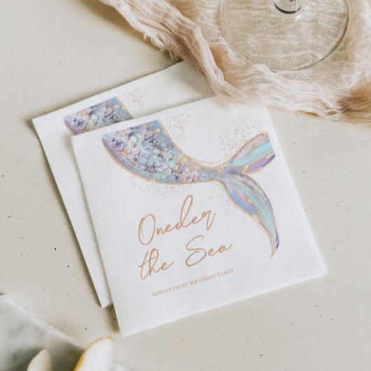 マーメイドテール1st誕生日 スタンダードカクテルナプキン