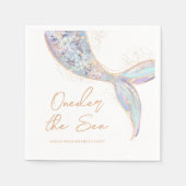 マーメイドテール1st誕生日 スタンダードカクテルナプキン (正面)