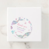 マーメイドテール4歳の誕生日パーティーラウンド フェイバータグ (インサイチュ)