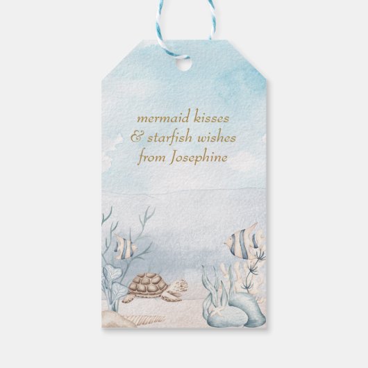 マーメイドテールWishing you a Mermazing誕生日 ギフトタグ (裏面)
