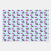 マーメイドデザインラッピング紙セット ラッピングペーパーシート (正面)