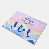 マーメイドトリオ |すべての人魚ウェルカムドアマット ドアマット (アングル)