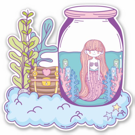 マーメイドトレジャービニールステッカー シール (正面)