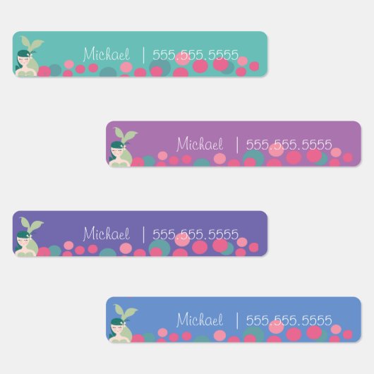 マーメイドドットスクールクラスのランチネーム番号ラベル ラベル (グループ)