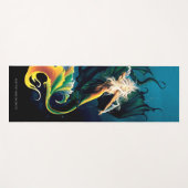 マーメイドドラゴンファンタジーブルー ヨガマット (正面(横))