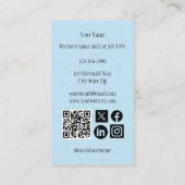 マーメイドドラゴンファンタジーブルー 名刺 (裏面)