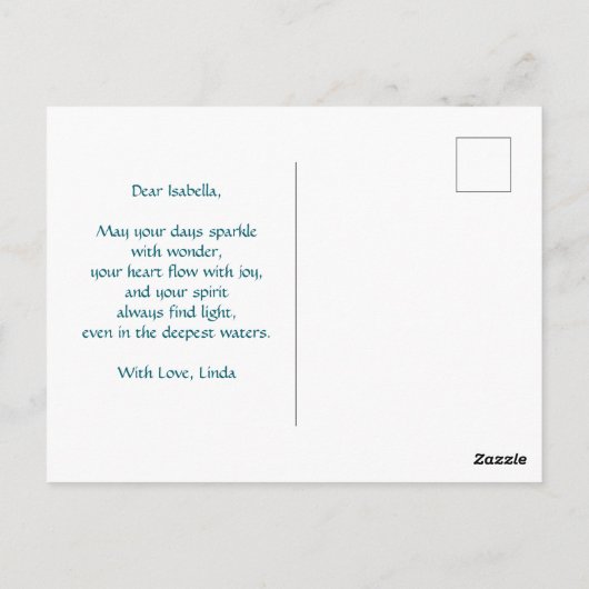 マーメイドドリームファンタジーアート水中シーン ポストカード (裏面)