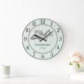 マーメイドドルフィンアクアブルービーチレイクハウス ラージ壁時計 (ホーム)