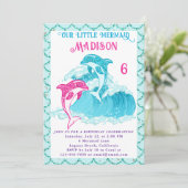 マーメイドドルフィンブルーシー海アクアバースデーパーティー 招待状 (スタンド正面)