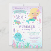 マーメイドナーホール招待状-アンダーザシー 招待状 (正面)