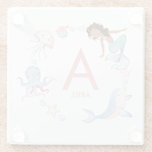 マーメイドネームガラスコースター ガラスコースター (裏面)