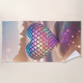 マーメイドハート ビーチタオル (正面)