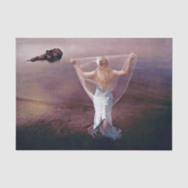 マーメイドバイザシーパープル航海のレトロ 薄葉紙