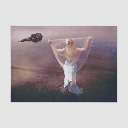 マーメイドバイザシーパープル航海のレトロ 薄葉紙 (正面)