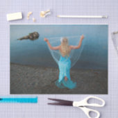 マーメイドバイザシーブルー絵を描航海のファンタジー 薄葉紙 (クラフト)