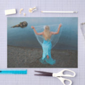 マーメイドバイザシーブルー絵を描航海のファンタジー 薄葉紙 (クラフト)