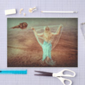 マーメイドバイザシーヴィンテージティール（緑がかった色）ブラウン 薄葉紙 (クラフト)