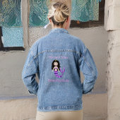 マーメイドバイブピンク&パープルビーチインスパイア デニムジャケット