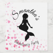 マーメイドバチェロレッテハートパーティーワインラベル ワインラベル (シングルラベル)