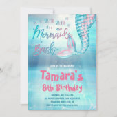マーメイドバッシュ誕生日 招待状 (正面)