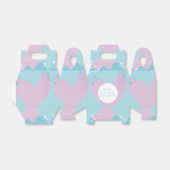 マーメイドバブルパープルとブルーの海パーティー フェイバーボックス (折り畳みなし)