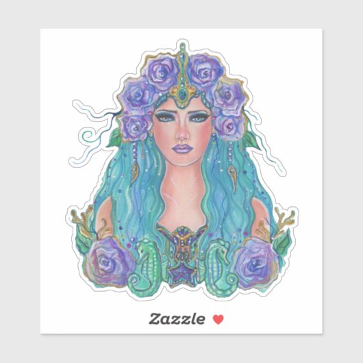 マーメイドバラインザシーアートby Renee Lavoie シール (シート)