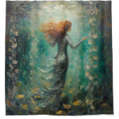 マーメイドバンゴッホスタイルシャワーカーテン シャワーカーテン (正面)