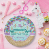 マーメイドバースデーパーティパーソナライズされた紙プレート ペーパープレート (パーティー)