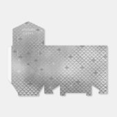 マーメイドバースデーパーティーシルバーグレイパーソナライズされたー フェイバーボックス (折り畳みなし)