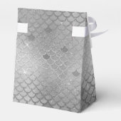 マーメイドバースデーパーティーシルバーグレイパーソナライズされたー フェイバーボックス (裏面サイド)