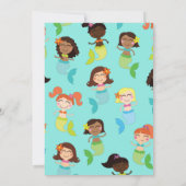 マーメイドバースデーパーティードレッドヘア 招待状 (裏面)