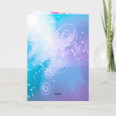 マーメイドバースデーパーティーバッシュサンキューカード サンキューカード (裏面)