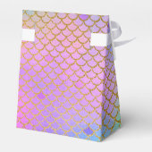 マーメイドバースデーパーティーパーソナライズされたブライトパステル フェイバーボックス (裏面サイド)