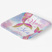 マーメイドバースデーパーティーピンクガールズ紙 ペーパープレート (傾斜あり)