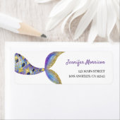 マーメイドバースデーパーティー差出人住所ラベル ラベル (インサイチュ)