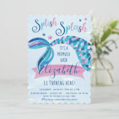 マーメイドバースデーパーティー招待状 招待状 (スタンド正面)